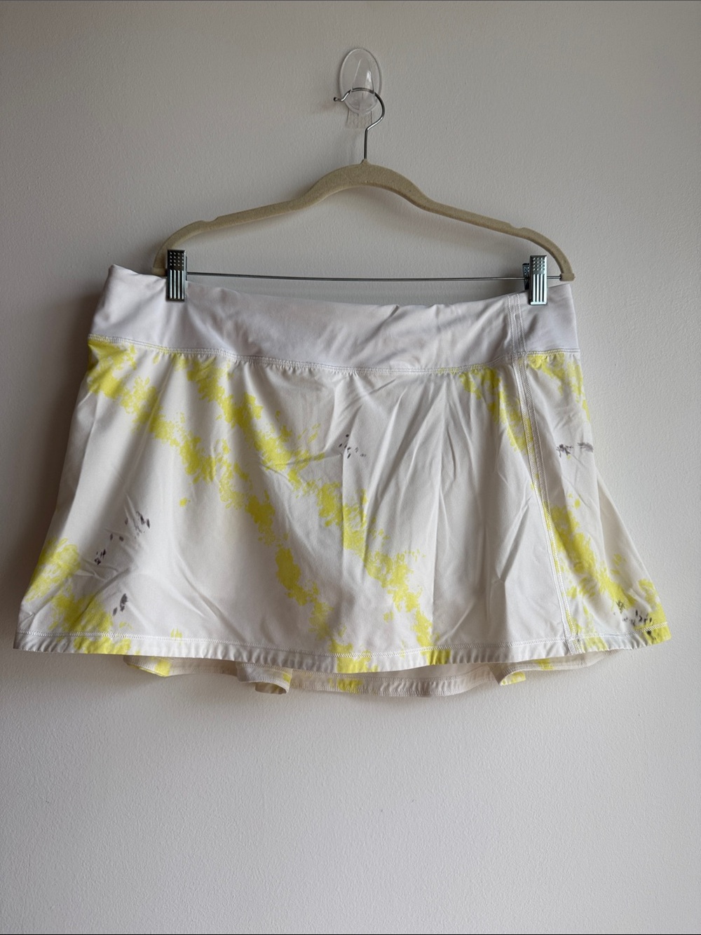 lululemon athletica White and Yellow Print Mini Skirt
